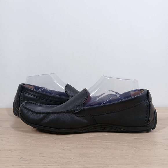 Cole Haan Clarks Collection Black Leather Driving Loafers Slip-On Loafers 728